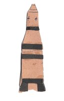 Saturn V rocket cutout (2.5'')